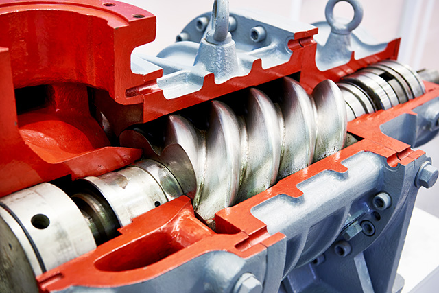 Rotary spiral pump for oil in section
